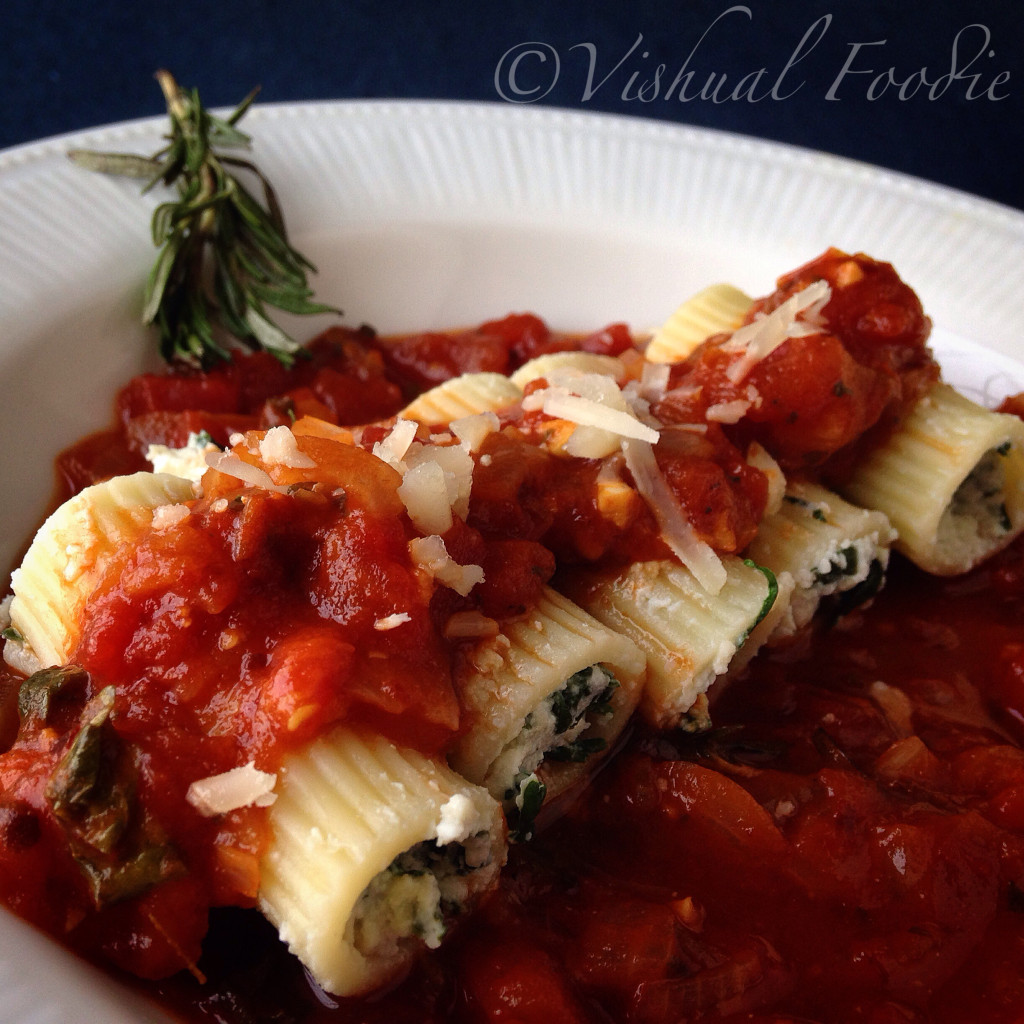 Stuffed Rigatoni in Arrabiata sauce
