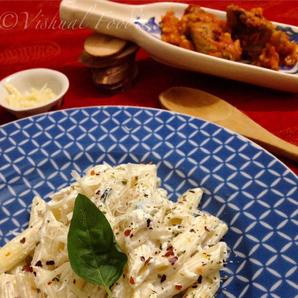 Penne In Garlic Cream Sauce