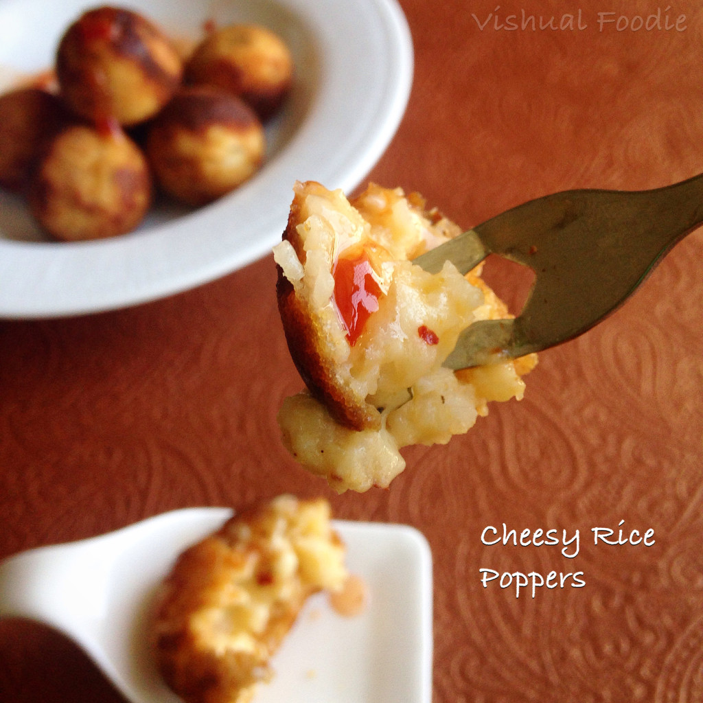 Cheesy Rice poppers